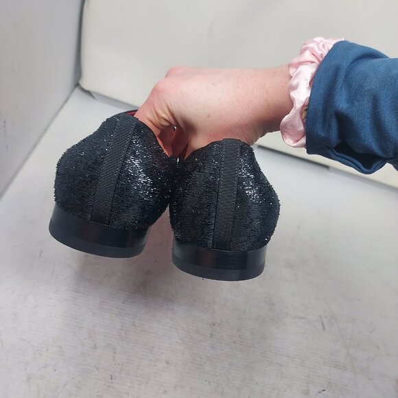 Christian Louboutin Black Dandy Chick Velvet Lame Loafer main image 6